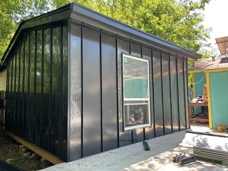 Black standing seam metal wall panels for Metal Roof Installation in West Bridgewater